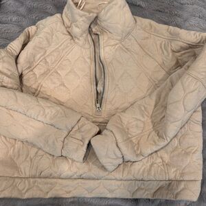 Quilted Cream Pullover Jacket